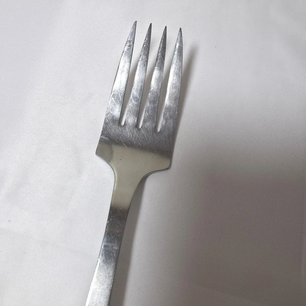 Dixon Vtg Meat Serving Fork Stainless Steel Black Riveted Handle Japan‎